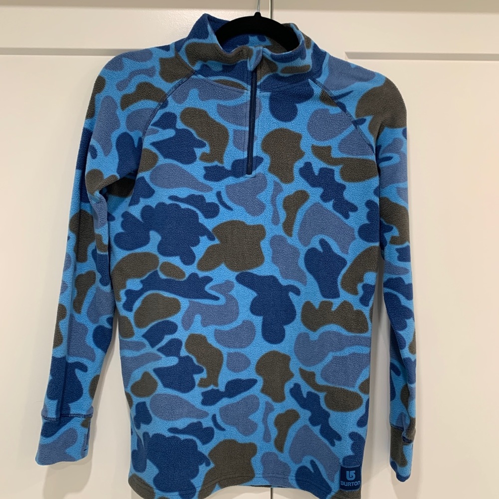 Burton kids quarter zip fleece base layer ski